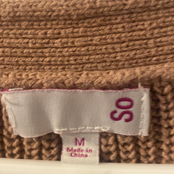 SO quarter button sweater size medium - Picture 3 of 5